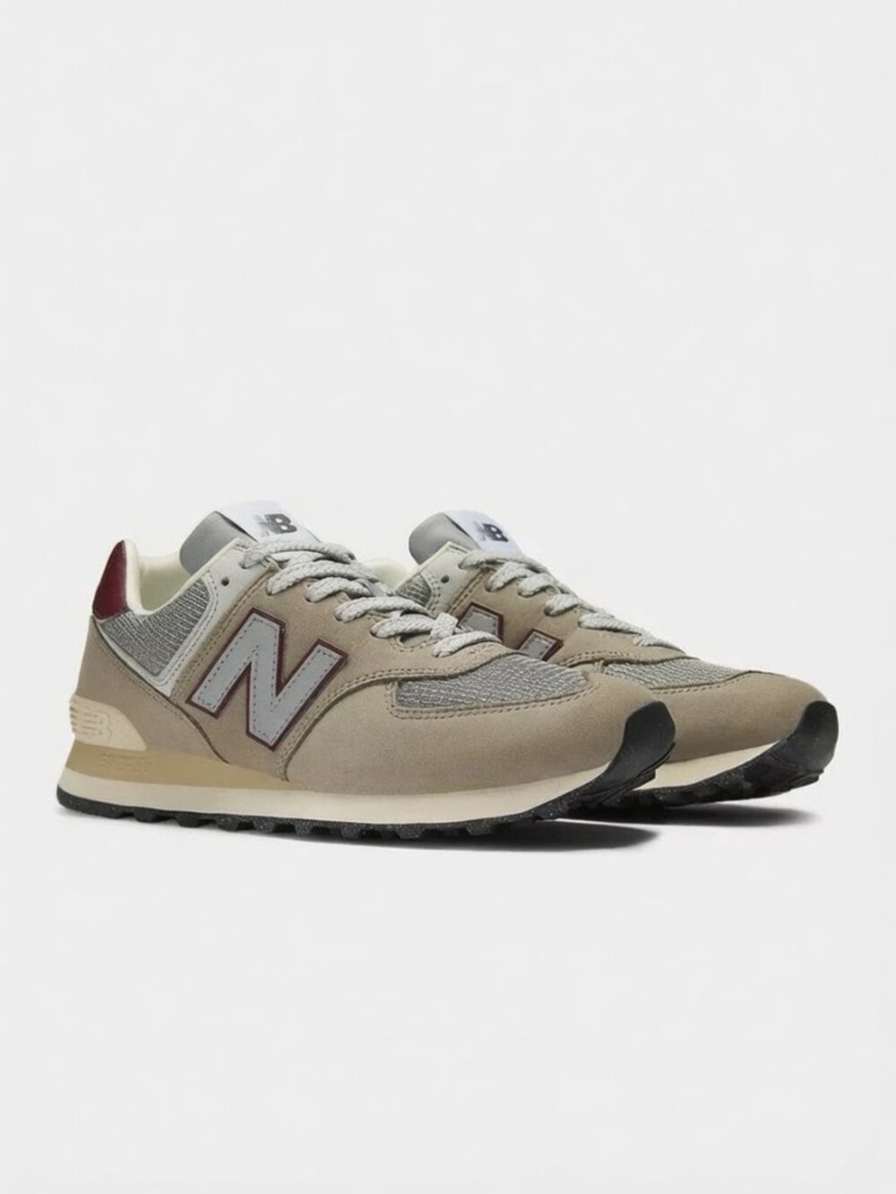 New Balance 574 Suede Lace Up Sneaker | Arid Stone & Monarch | Women's Size 8